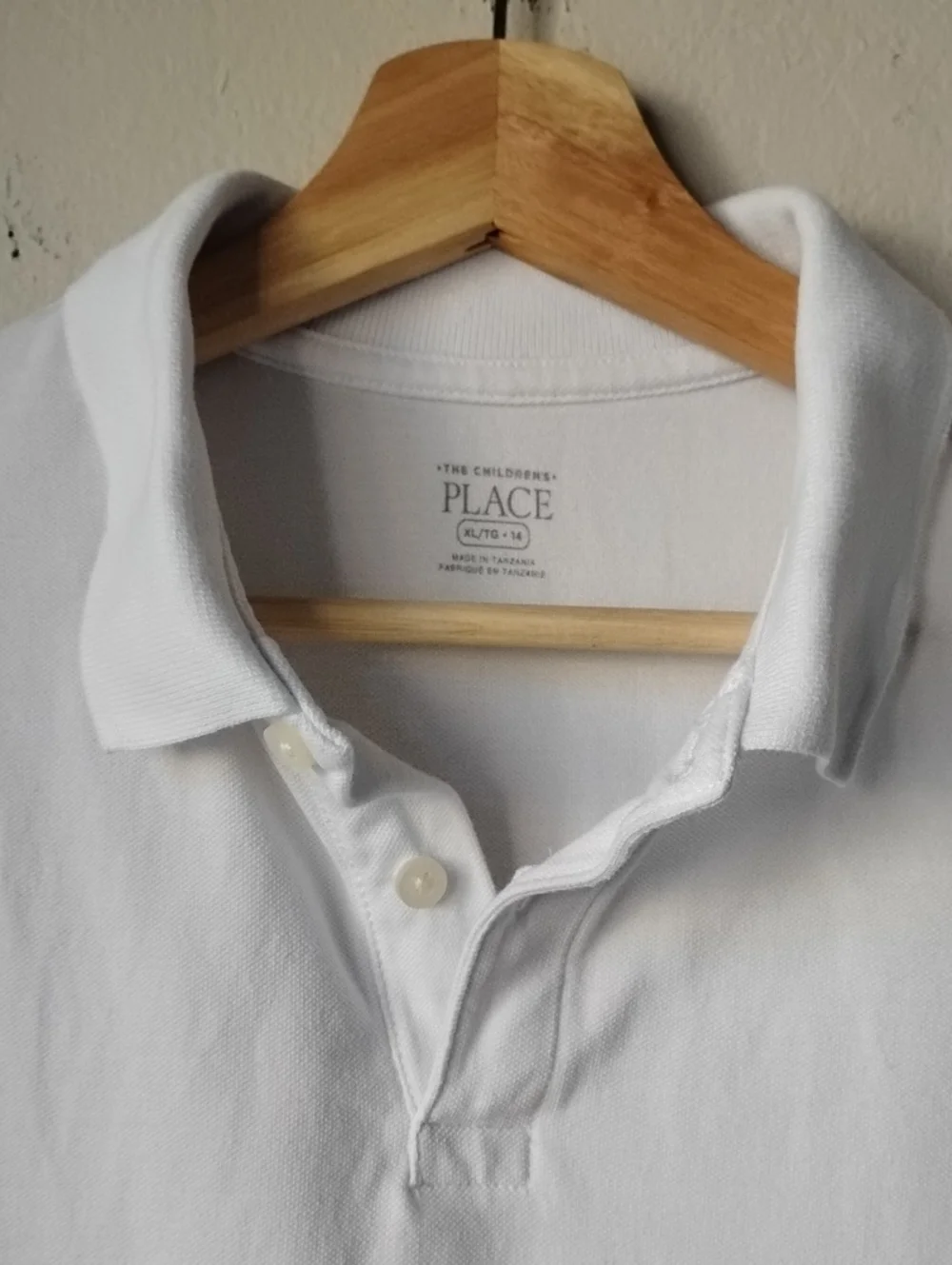 🌺💙 The Children's Place Size XL Long Sleeve Pique Polo White